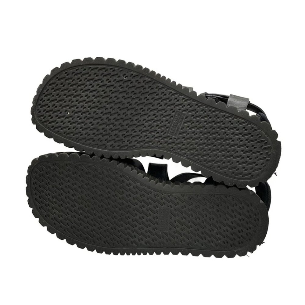 HERMES Everest - Black Leather Women's Sandals 800-073025 - Picture 7 of 14